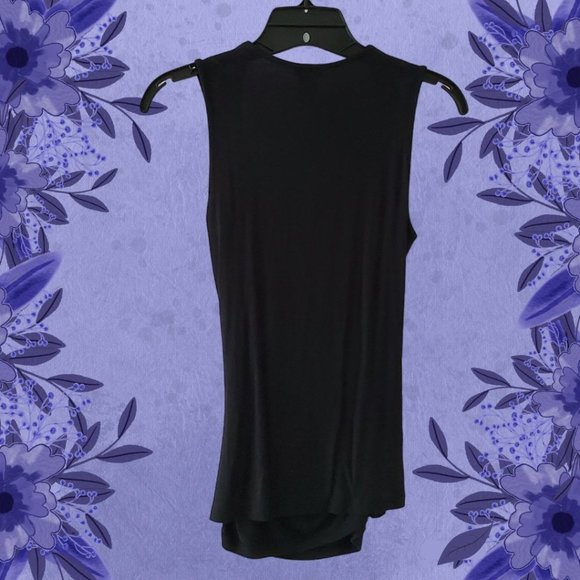 Ann Taylor Sleeveless Surplice V-neck Top | Like New | XXSP | Black - Picture 3 of 11
